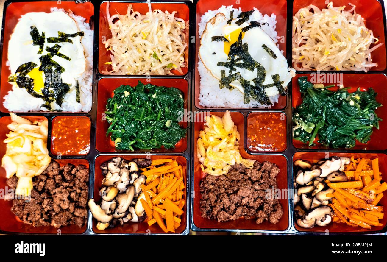 Gustoso bibimbap coreano, San Francisco, California, U.S.A Foto Stock