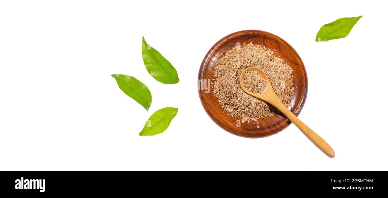 Fibra di guscio di Psycho asciutta per alleviare la costipazione Foto Stock