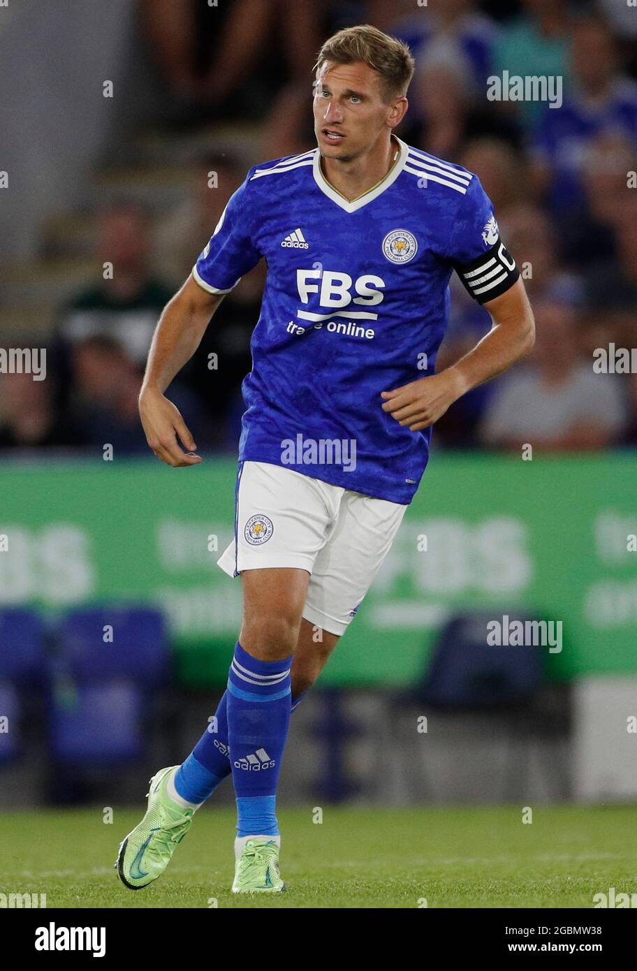 Leicester, Inghilterra, 4 agosto 2021. Marc Albrighton di Leicester City durante la partita pre-stagione al King Power Stadium di Leicester. L'immagine di credito dovrebbe essere: Darren Staples / Sportimage Foto Stock