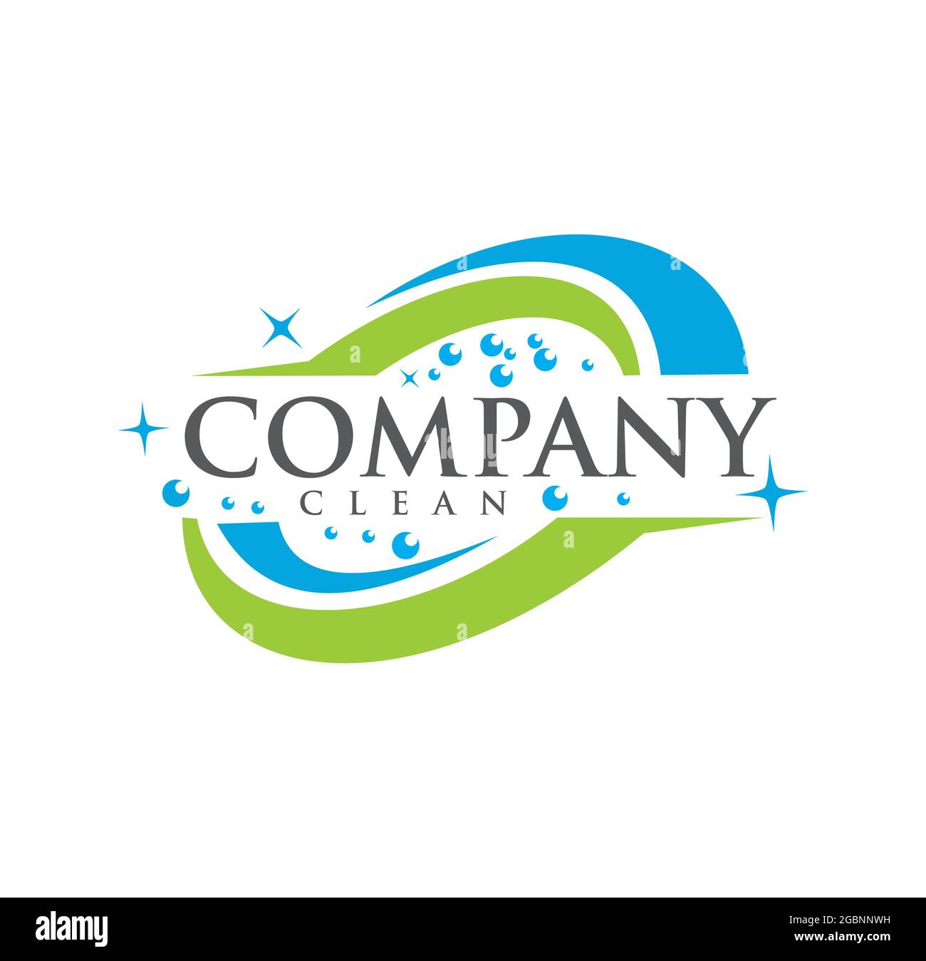 Un'illustrazione vettoriale di Wash and Clean Logo Sign Illustrazione Vettoriale