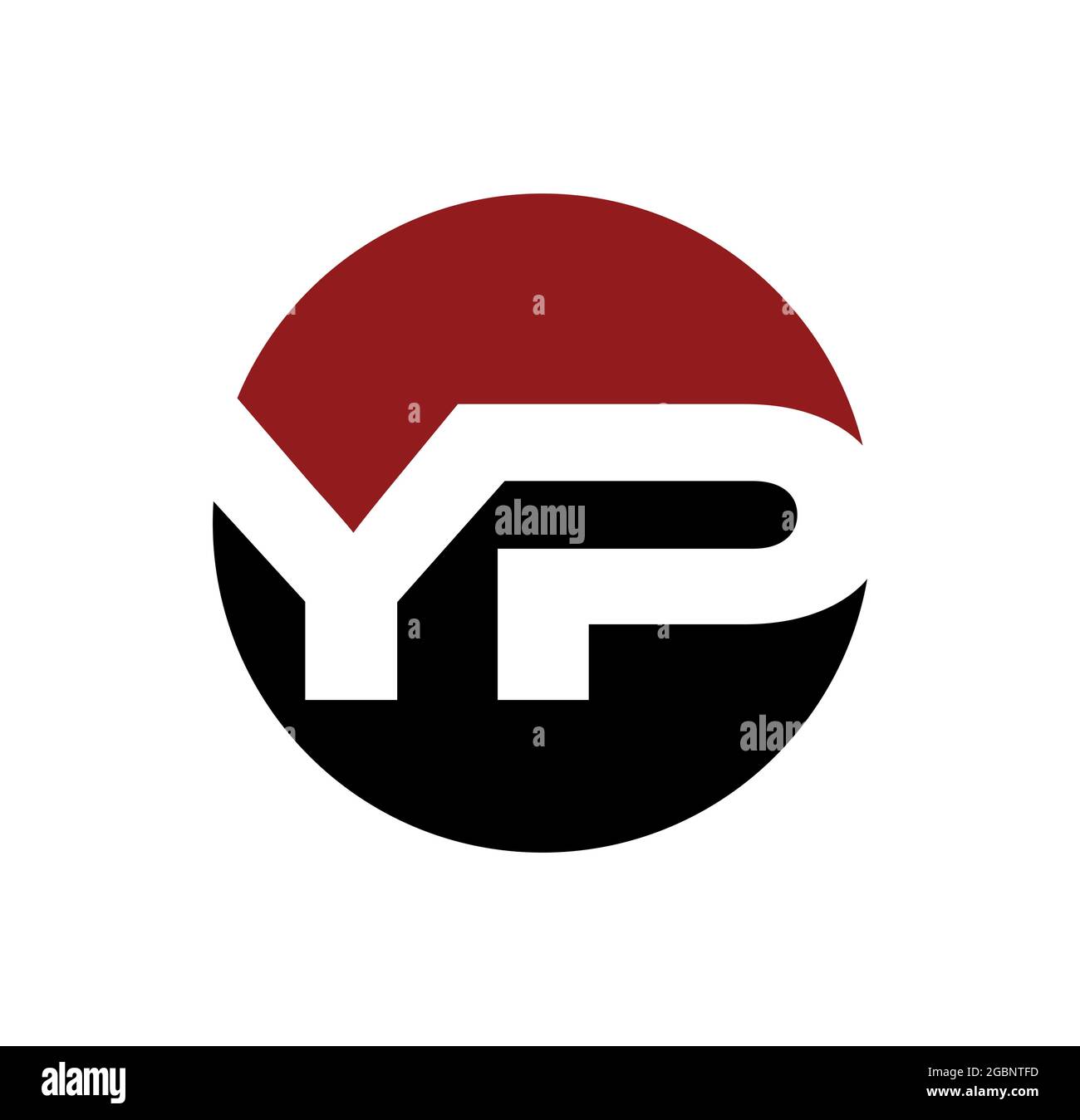Un'illustrazione vettoriale del logo iniziale del monogramma YP Illustrazione Vettoriale