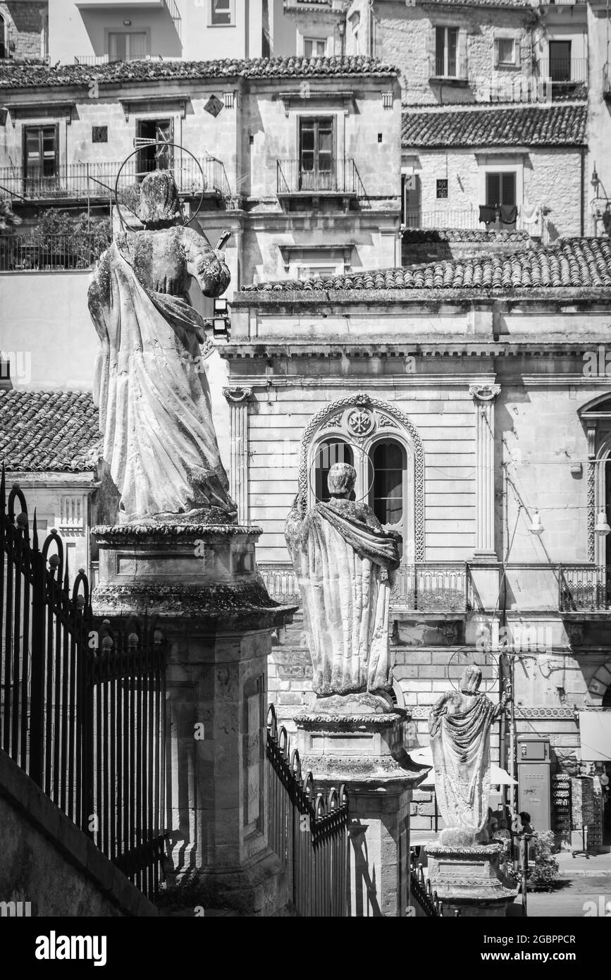 Cattedrale di San Pietro in Modica, Ragusa, Sicilia, Italia, Europa, Patrimonio dell'umanità Foto Stock