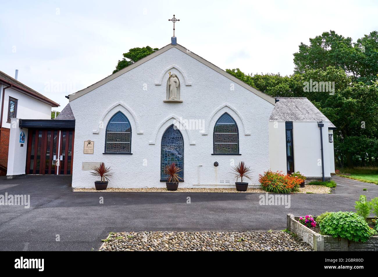 Chiesa cattolica di San Bernardo di Clairvaux, Knott fine sul mare, Lancashire, Regno Unito Foto Stock