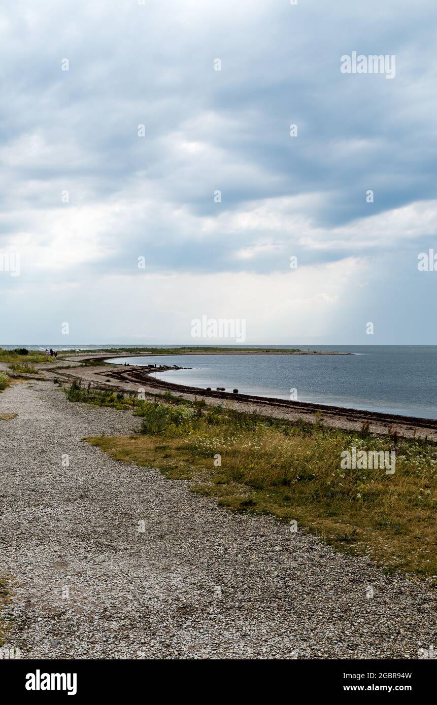 Vista della spiaggia contro il cielo Foto Stock