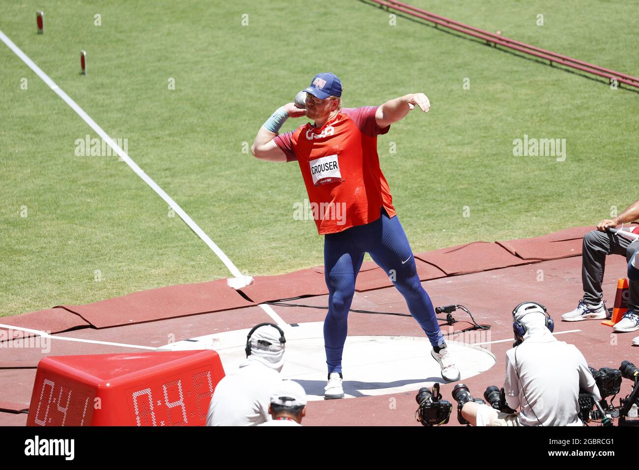 Ryan CROUSER (USA) Vincitore medaglia d'oro durante i Giochi Olimpici Tokyo 2020, Athletics Men's Shot Put finale il 5 agosto 2021 allo Stadio Olimpico di Tokyo, Giappone - Foto Yuya Nagase / Foto Kishimoto / DPPI Foto Stock