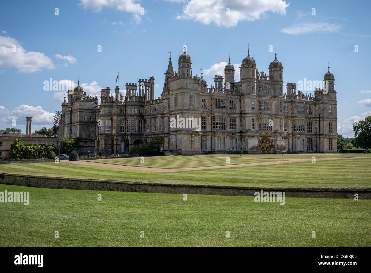 Burghley House, Elizabethan Prodigy House nel Lincolnshire, Inghilterra, Regno Unito Foto Stock