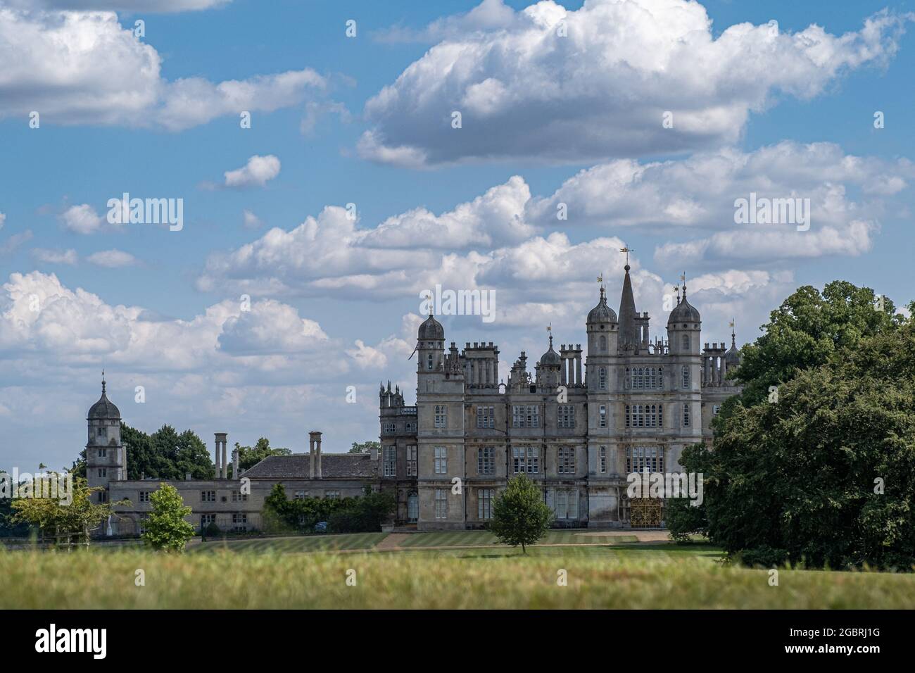 Burghley House, Elizabethan Prodigy House nel Lincolnshire, Inghilterra, Regno Unito Foto Stock