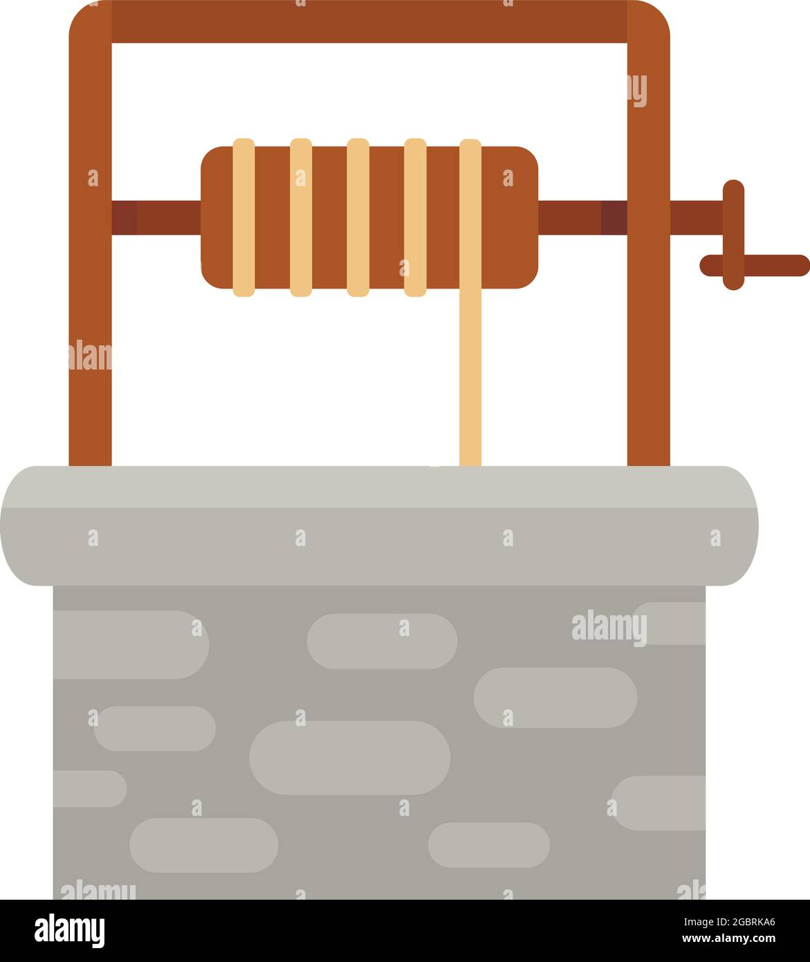 Icona pozzetto dell'acqua della coppa. Immagine piatta dell'icona del vettore del pozzetto d'acqua isolato su sfondo bianco Illustrazione Vettoriale
