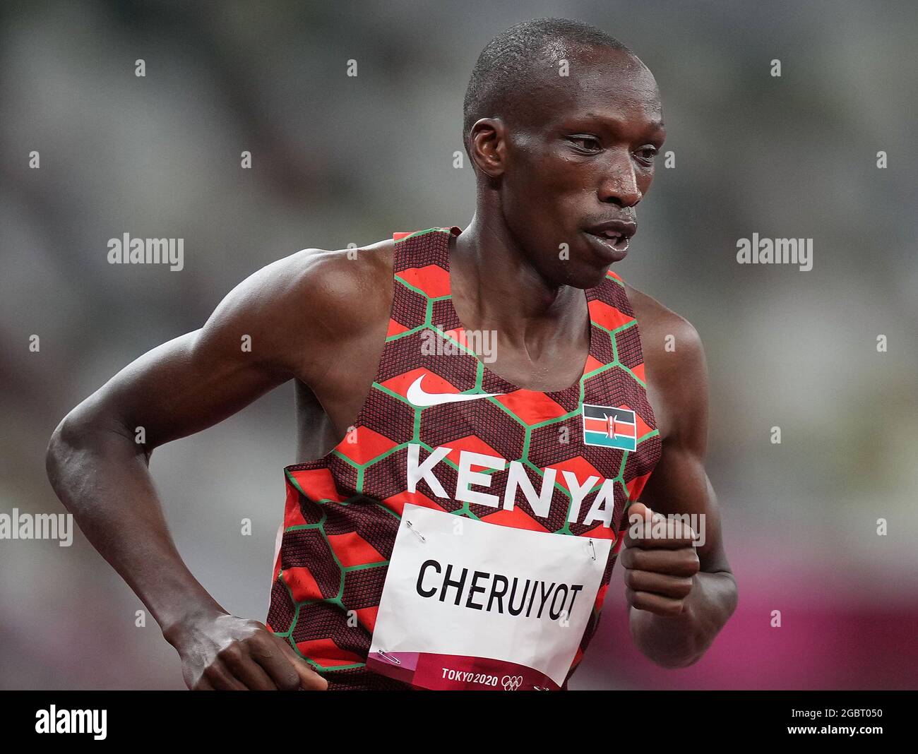 Tokyo, Giappone. 5 agosto 2021. Timothy Cheruiyot del Kenya compete durante la semifinale maschile di 1500 m ai Giochi Olimpici di Tokyo 2020, a Tokyo, Giappone, il 5 agosto 2021. Credit: Yibo/Xinhua/Alamy Live News Foto Stock