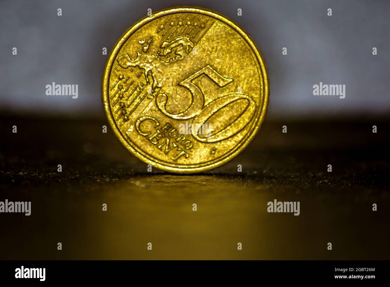 Zona euro: 50 cent Foto Stock