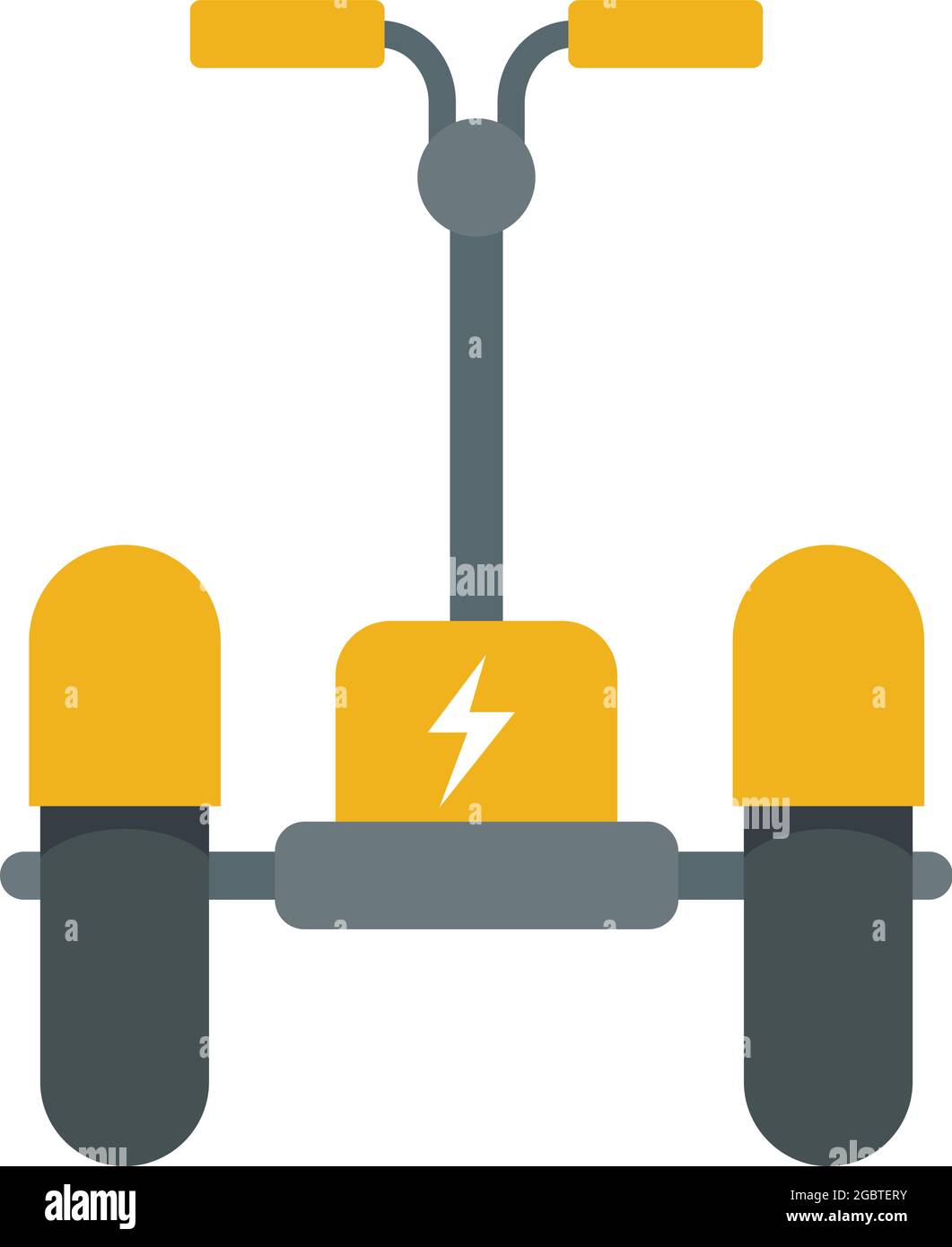 Icona scooter elettrico. Immagine piatta dell'icona vettoriale dello scooter elettrico isolata su sfondo bianco Illustrazione Vettoriale