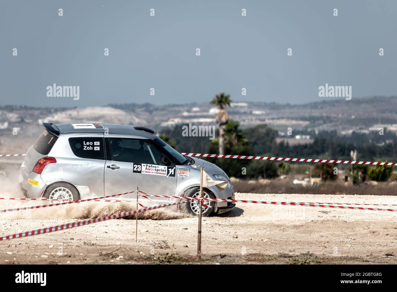 Mandria, Paphos District, Cipro - 11 novembre 2018: Suzuki Swift Sport Mk4 a Paphos Auto Rally Sprint Foto Stock