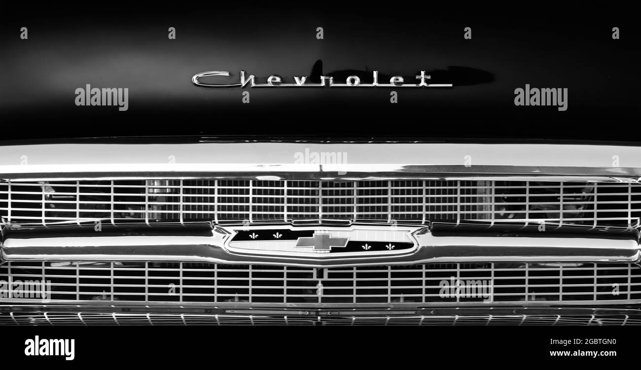 57' Chevy BW Grille 08621 Foto Stock