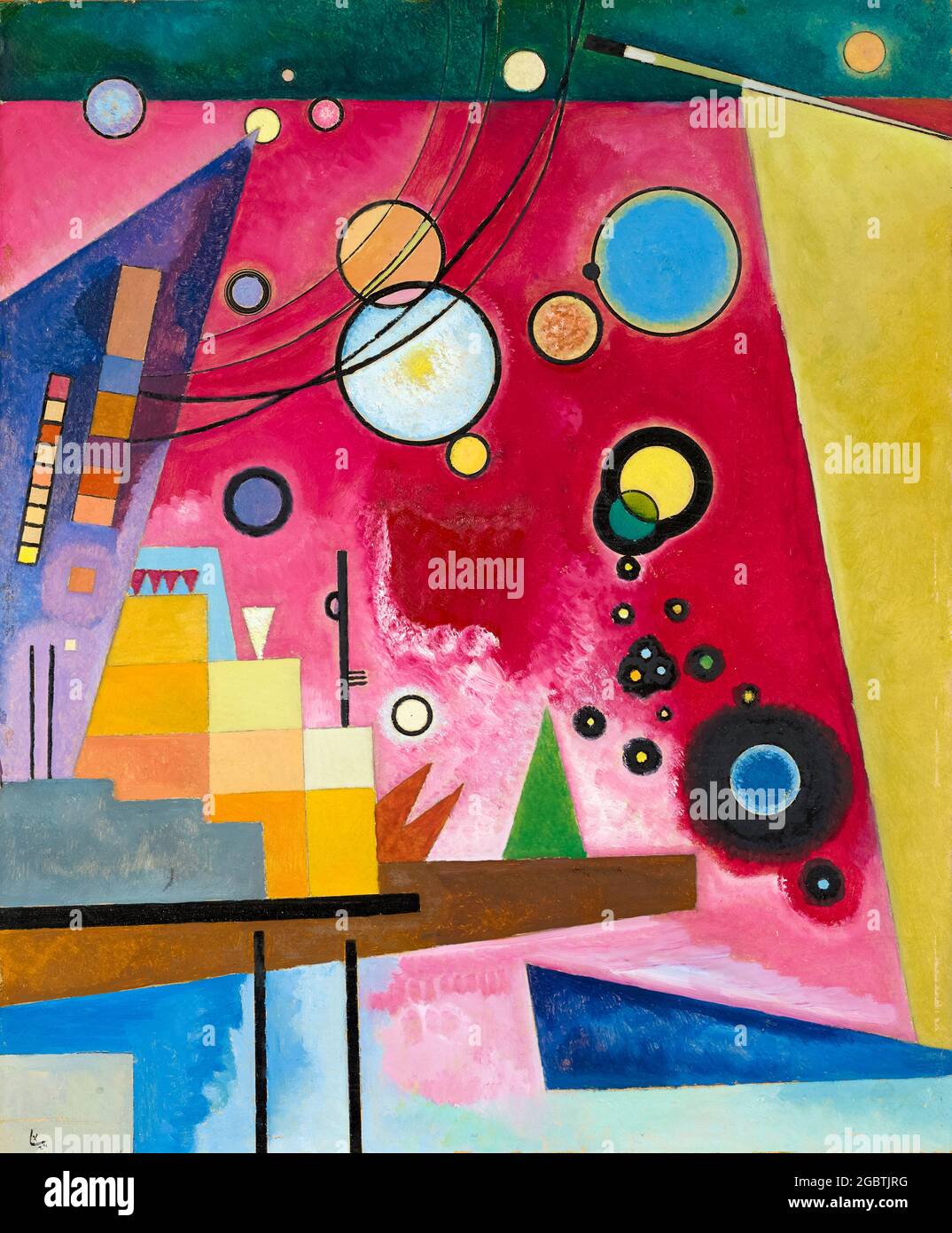 Wassily Kandinsky, Schweres Rot (rosso pesante), pittura astratta, 1924 Foto Stock