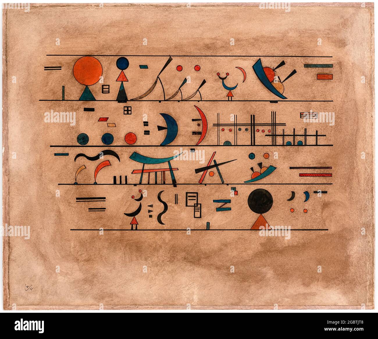 Wassily Kandinsky, Zeichenreihen. 1931 (stringhe di caratteri), pittura astratta, 1931 Foto Stock