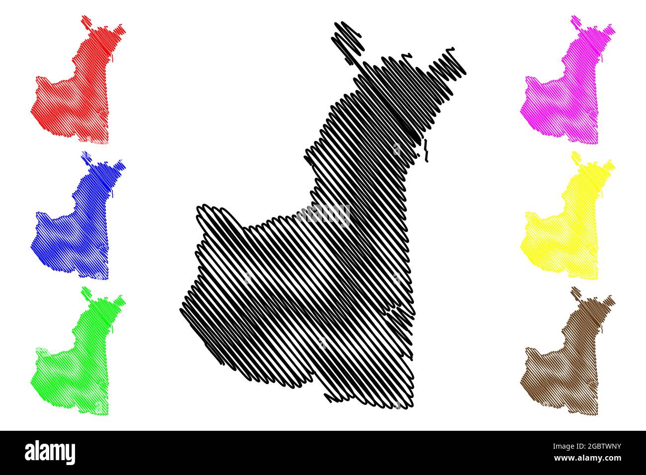 Città Metropolitana di Catania (Italia, Repubblica Italiana, Regione Sicilia) mappa illustrazione vettoriale, schizzo della mappa Catania Illustrazione Vettoriale
