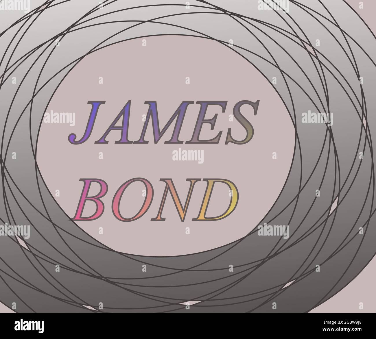 james Bond Entry o scena di presentazione al film di hollywood in nuovo modello ma vecchio design Foto Stock
