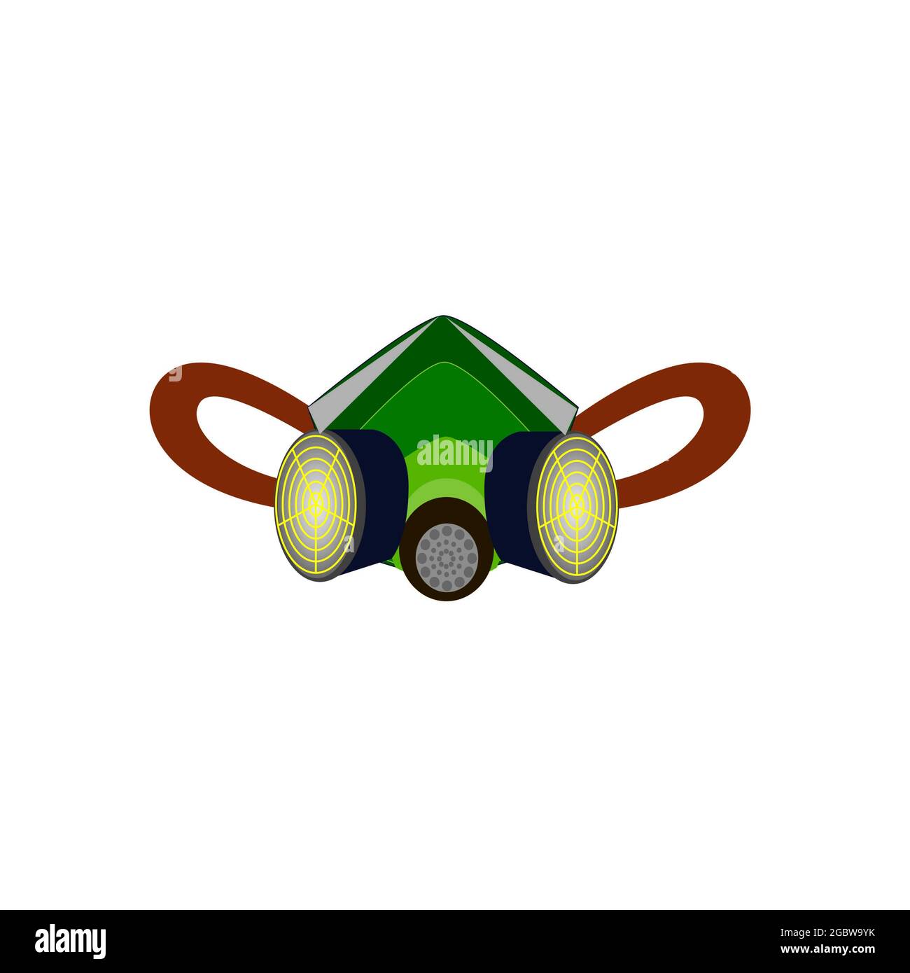La maschera per gas protegge da gas, sostanze tossiche, polvere, polline e germi Foto Stock