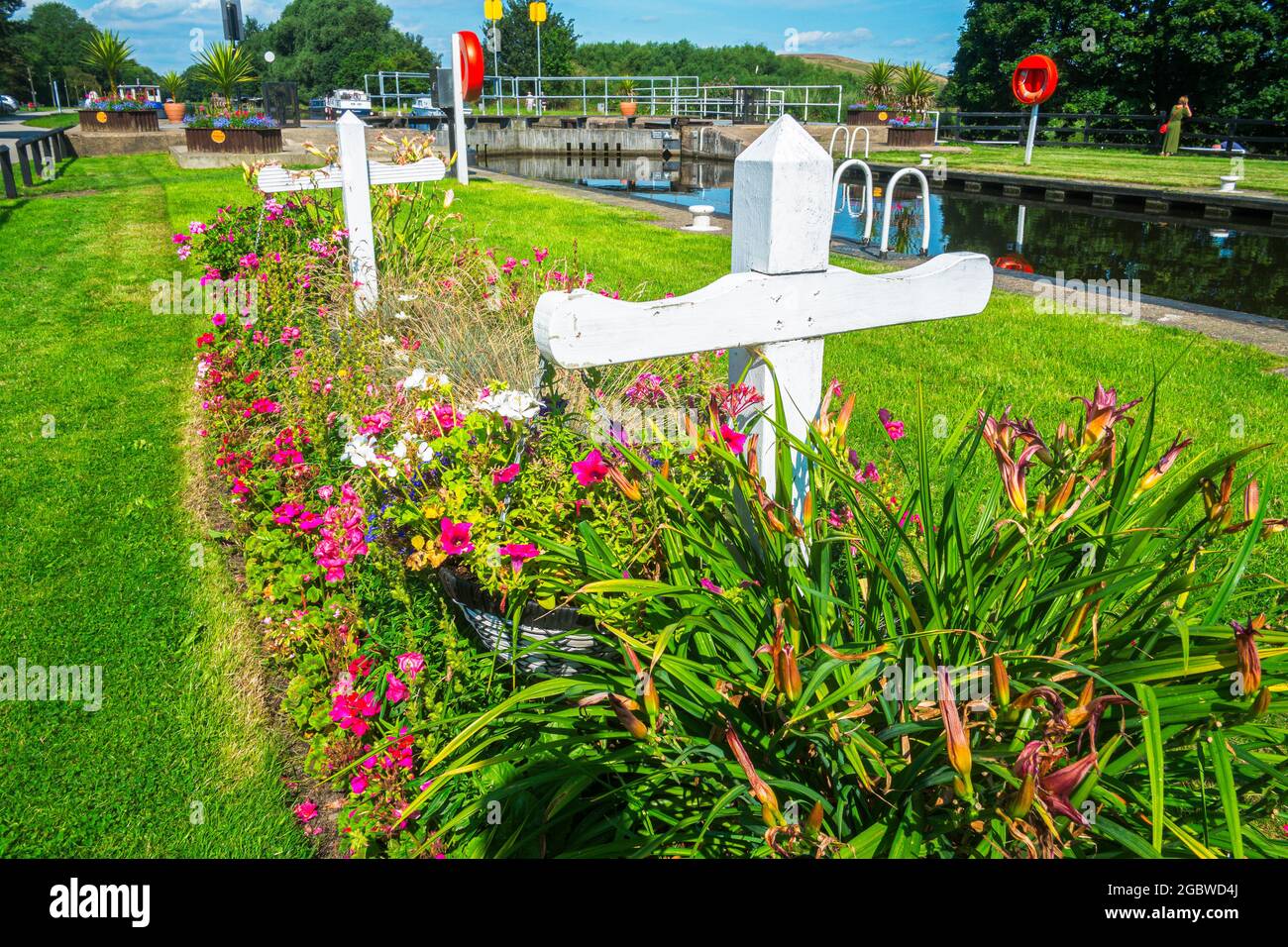 Scene su un canale inglese Foto Stock