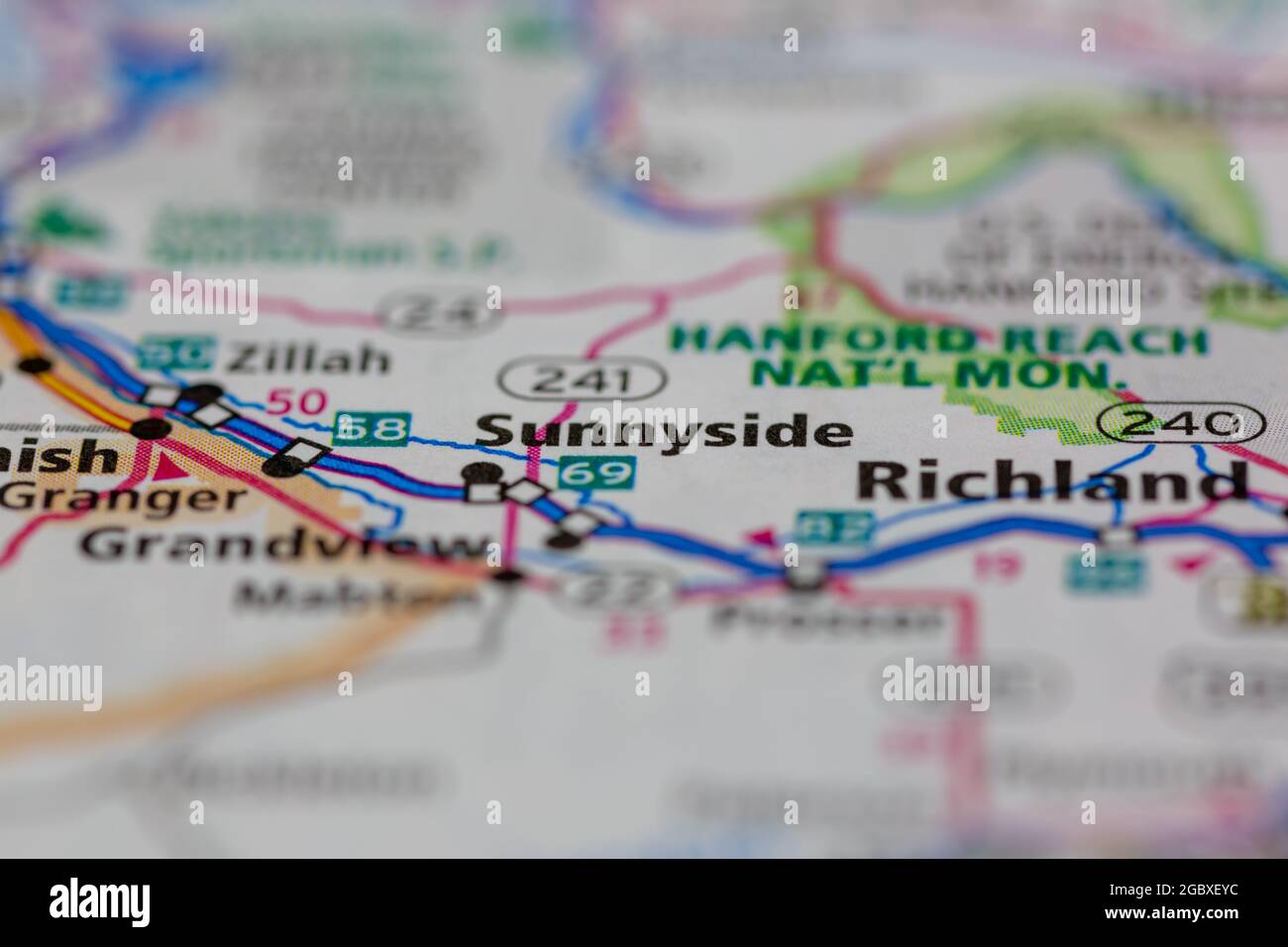 Sunnyside mappa di washington immagini e fotografie stock ad alta ...