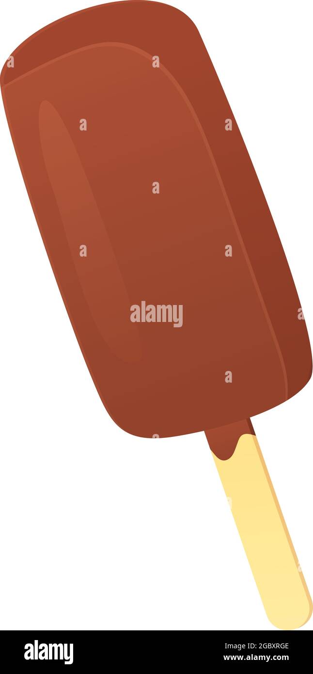 gelato al cioccolato eskimo su un bastone clipart Illustrazione Vettoriale