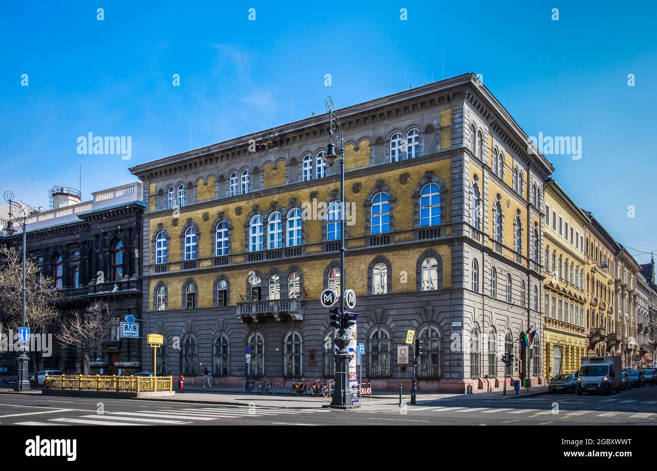 Budapest, Ungheria, marzo 2020, vista del Franz Liszt Memorial Museum edificio sul viale Andrássy Foto Stock