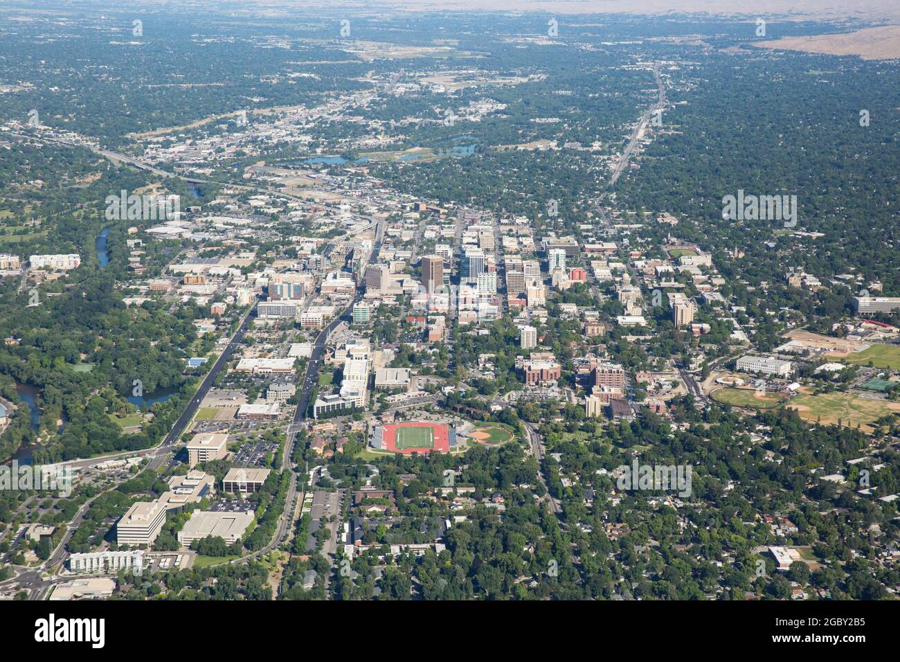 Vista aerea di Boise, Idaho, Stati Uniti Foto Stock