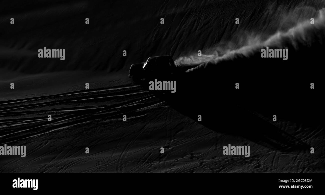 Safari nel deserto alla spiaggia di sealine mesaieed - QATAR Foto Stock