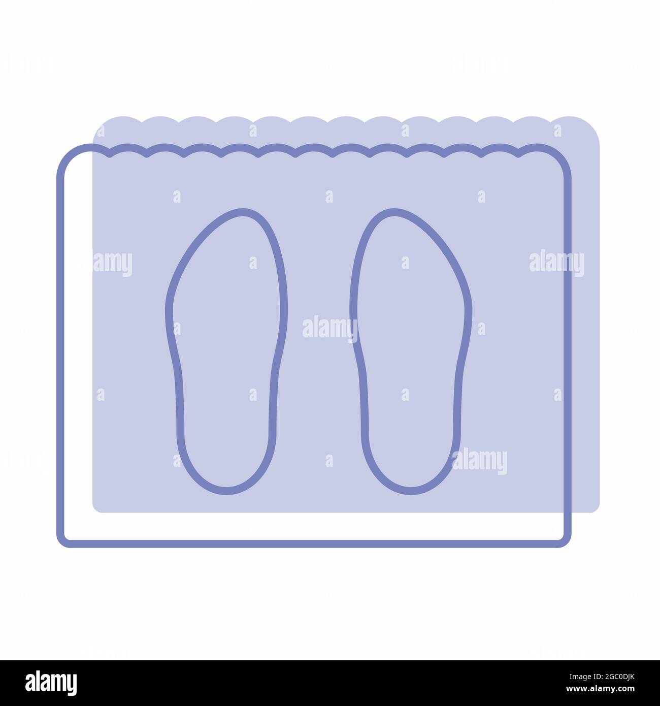 Vector Graphic of Shoe Mat - Twins Style - illustrazione semplice. Tratto modificabile. Modello di disegno vettoriale.stile di contorno design.grafico vettoriale illustrati Illustrazione Vettoriale