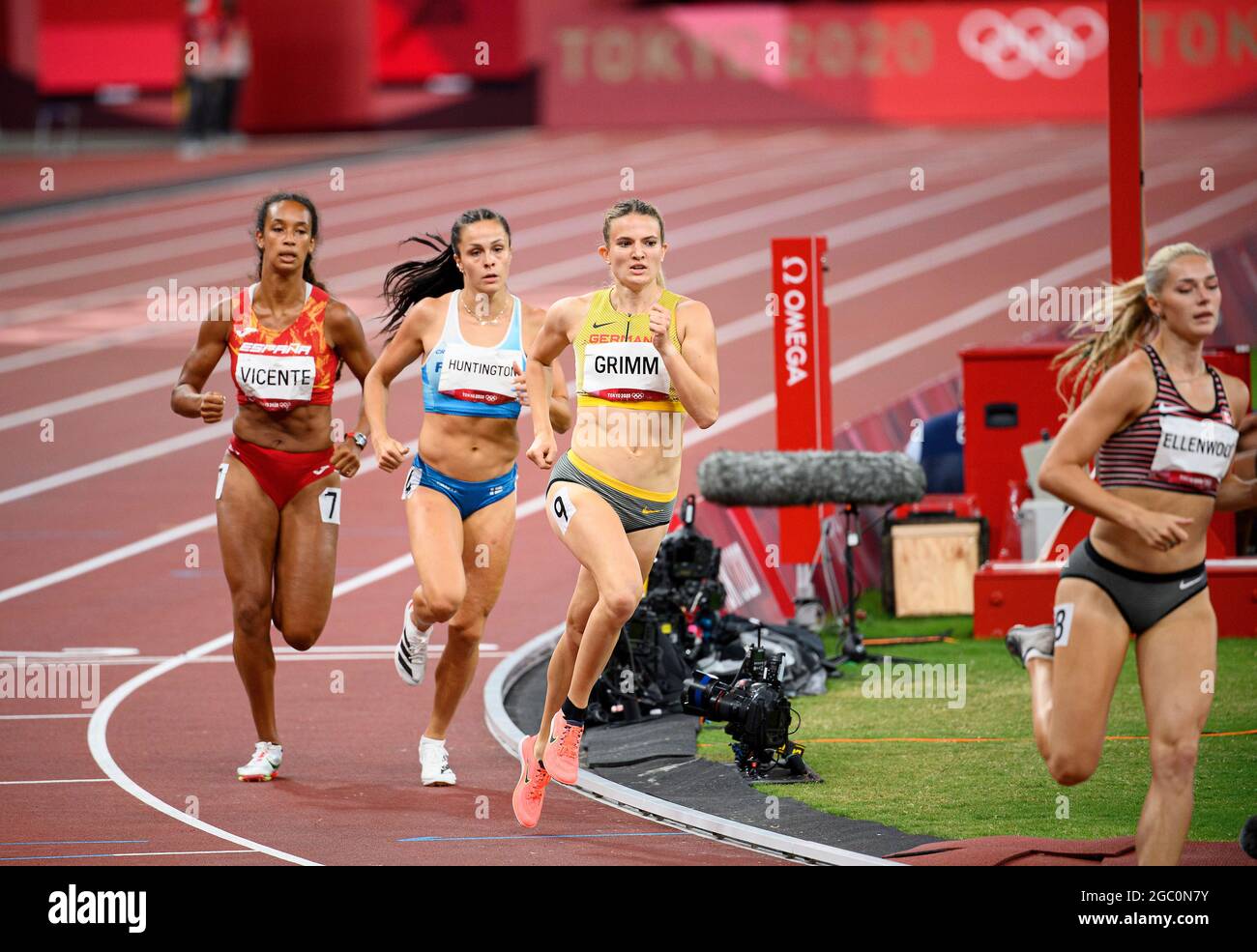 Vanessa GRIMM (GER) terza azione da sinistra a destra. Atletica, eptathlon, 800 m di corsa, donne 800 m, il 5 agosto, 2021 Giochi Olimpici estivi 2020, dal 23 luglio. - 08.08.2021 a Tokyo/Giappone. Foto Stock