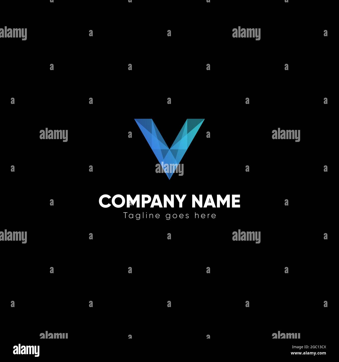 logo lettera v monogramma Foto Stock