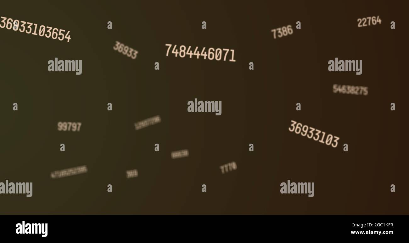 Numeri e alfabeti modificabili multipli in base a numeri modificabili multipli su sfondo nero Foto Stock