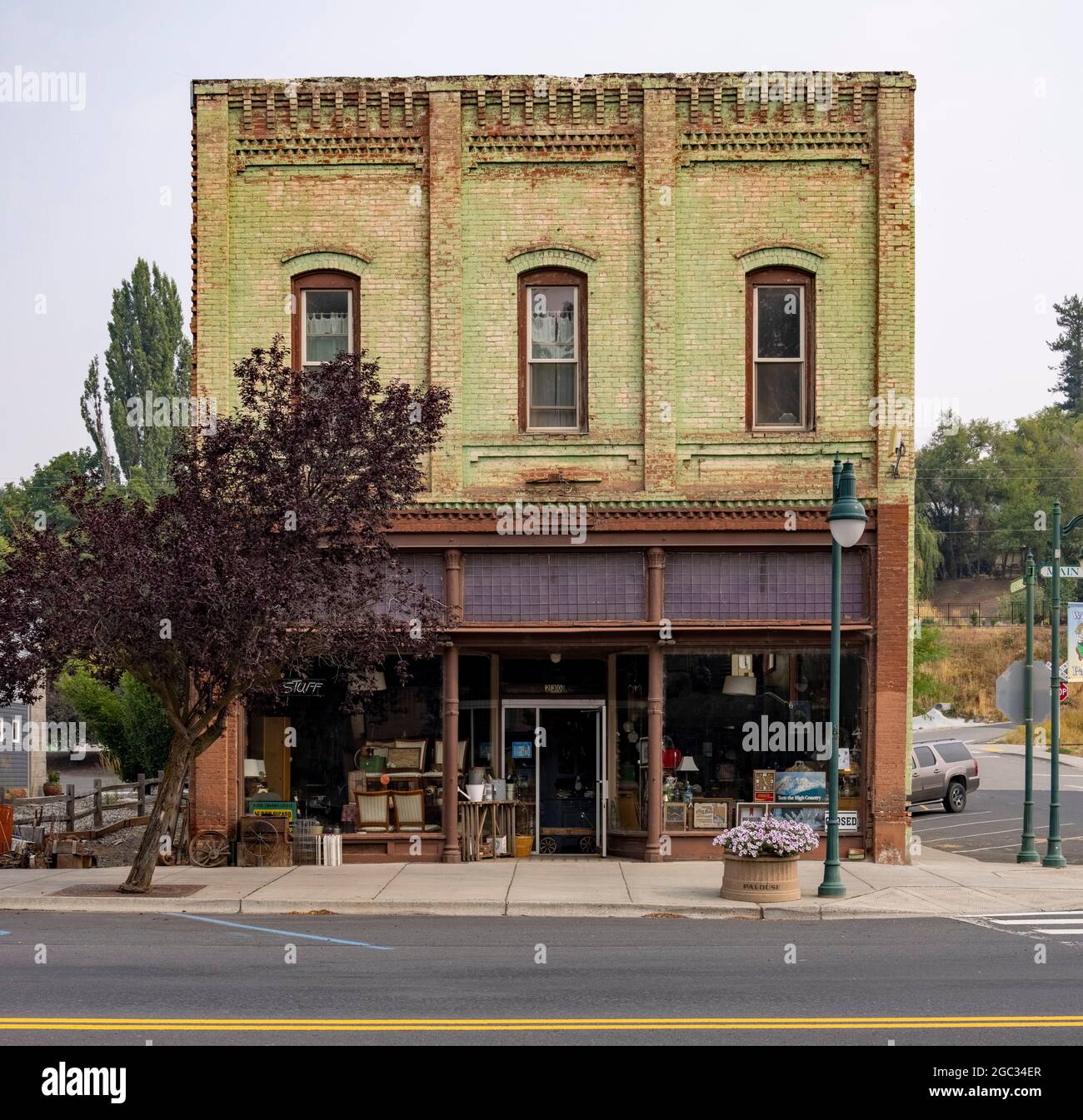 Negozio Thrift in Main Street, Palouse, Washington state, USA Foto Stock