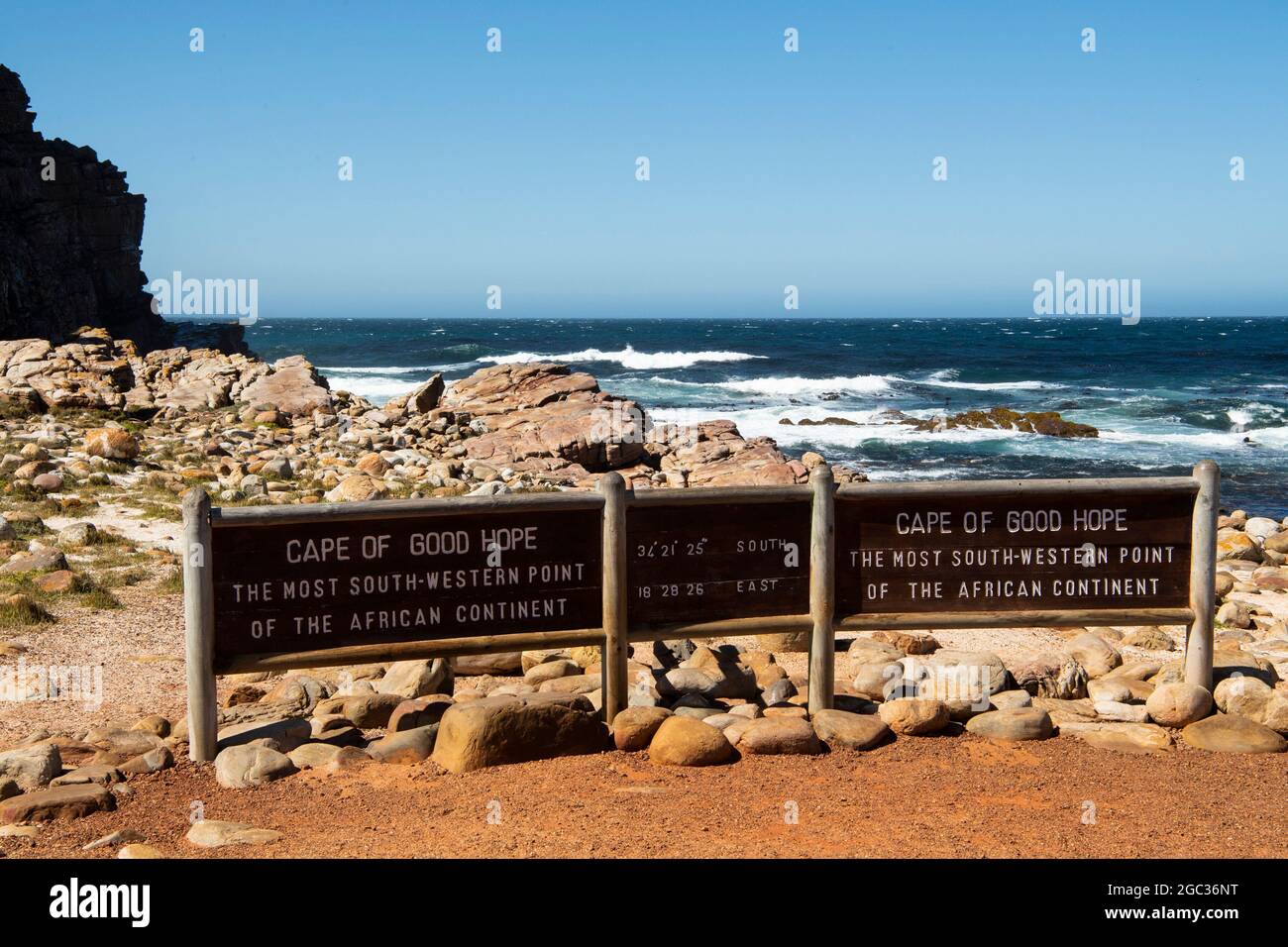 Capo di Buona Speranza La Riserva Naturale di Cape Peninsula, Sud Africa Foto Stock