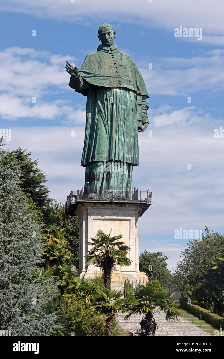 Colosso di San Carlo Borromeo, San Carlo, Arona, Lago maggiore, Piemonte, Italia Foto Stock