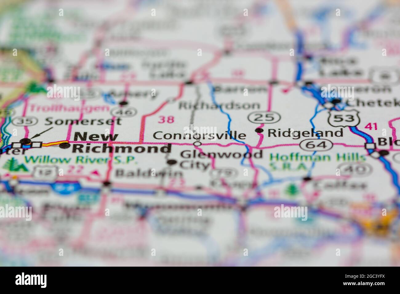 Connors Point Wi Mappa di connorsville immagini e fotografie stock ad alta risoluzione ...
