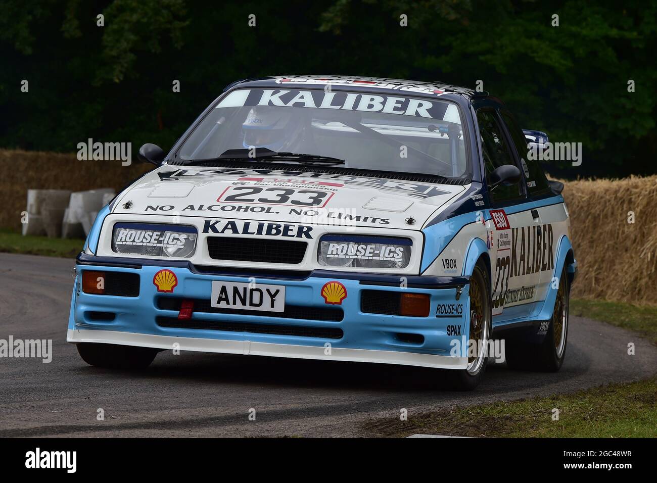 Julian Thomas, Ford Sierra Cosworth RS500, Tin Top Titans, The Maestros - Motorsport's Great All-Rounders, Goodwood Festival of Speed, Goodwood House, Foto Stock