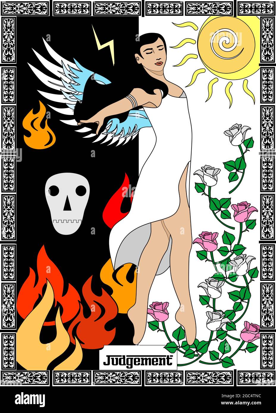 Giudizio carta Tarocchi Illustrazione Vettoriale