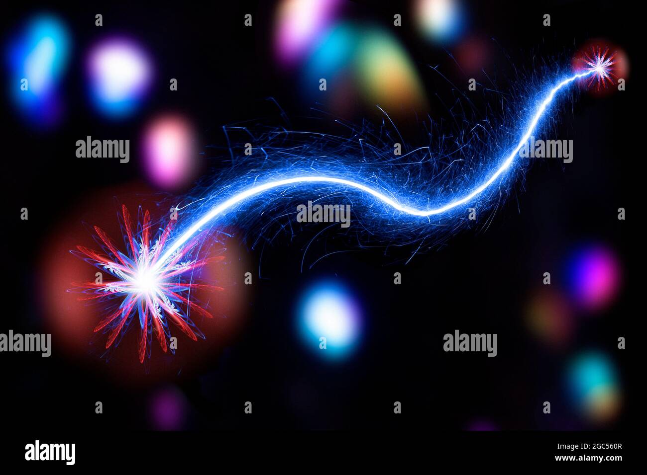 Entanglement quantistico, artwork concettuale Foto Stock