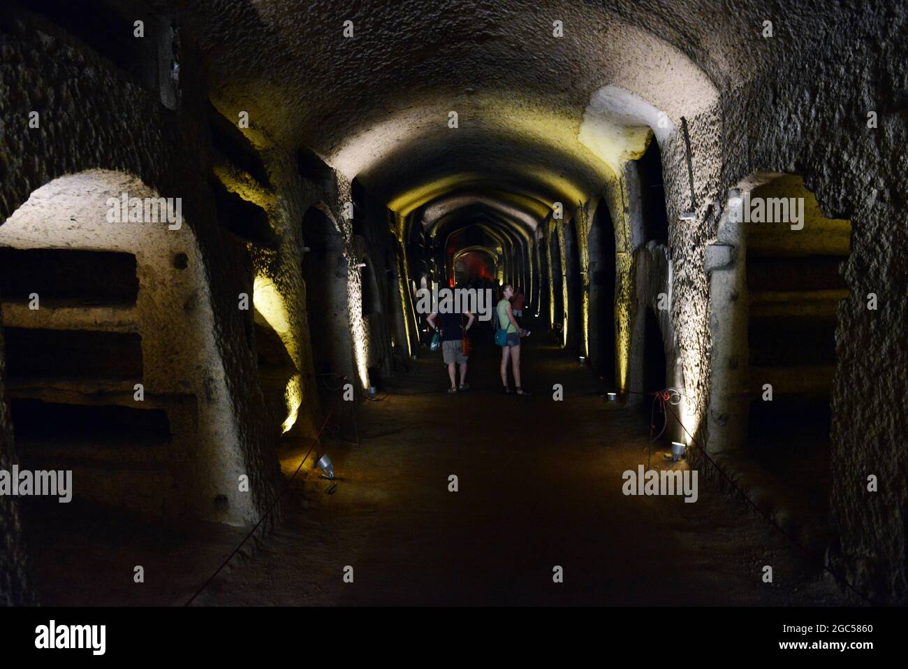 Catacombe di San Gennaro a Napoli. Foto Stock