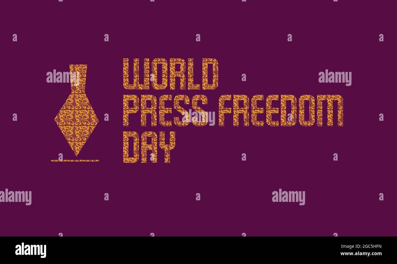 Modello vettore World Press Freedom Day Illustrazione Vettoriale