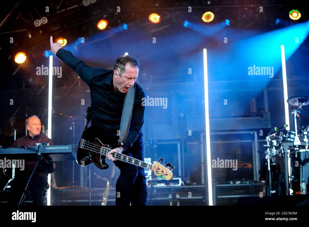 OMD , esecuzione dal vivo in concerto , Keepmoat Stadium , Doncaster , 14.06.2018 Foto Stock