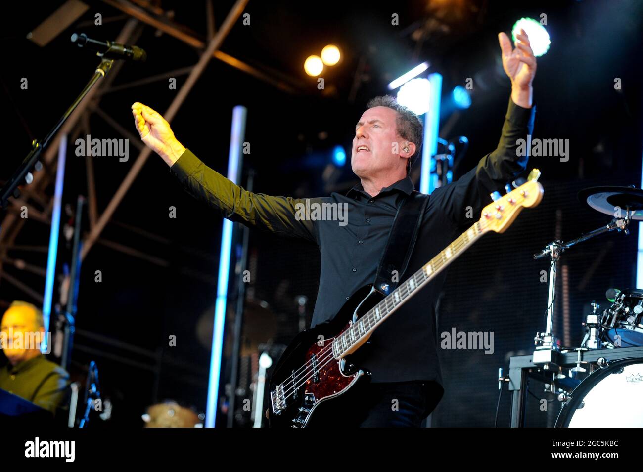 OMD , esecuzione dal vivo in concerto , Keepmoat Stadium , Doncaster , 14.06.2018 Foto Stock