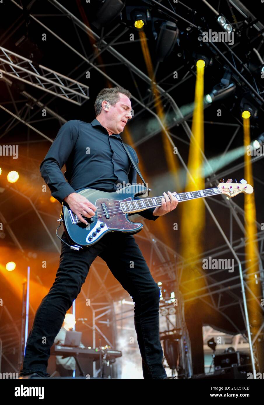 OMD , esecuzione dal vivo in concerto , Keepmoat Stadium , Doncaster , 14.06.2018 Foto Stock