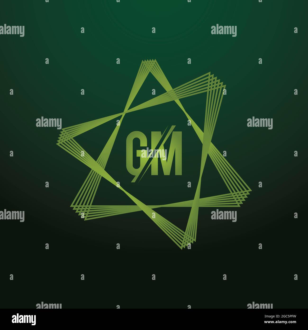 Eccezionale professionale elegante trendy impressionante artistico colore bianco e nero GM MG base iniziale Alphabet icona logo. Foto Stock