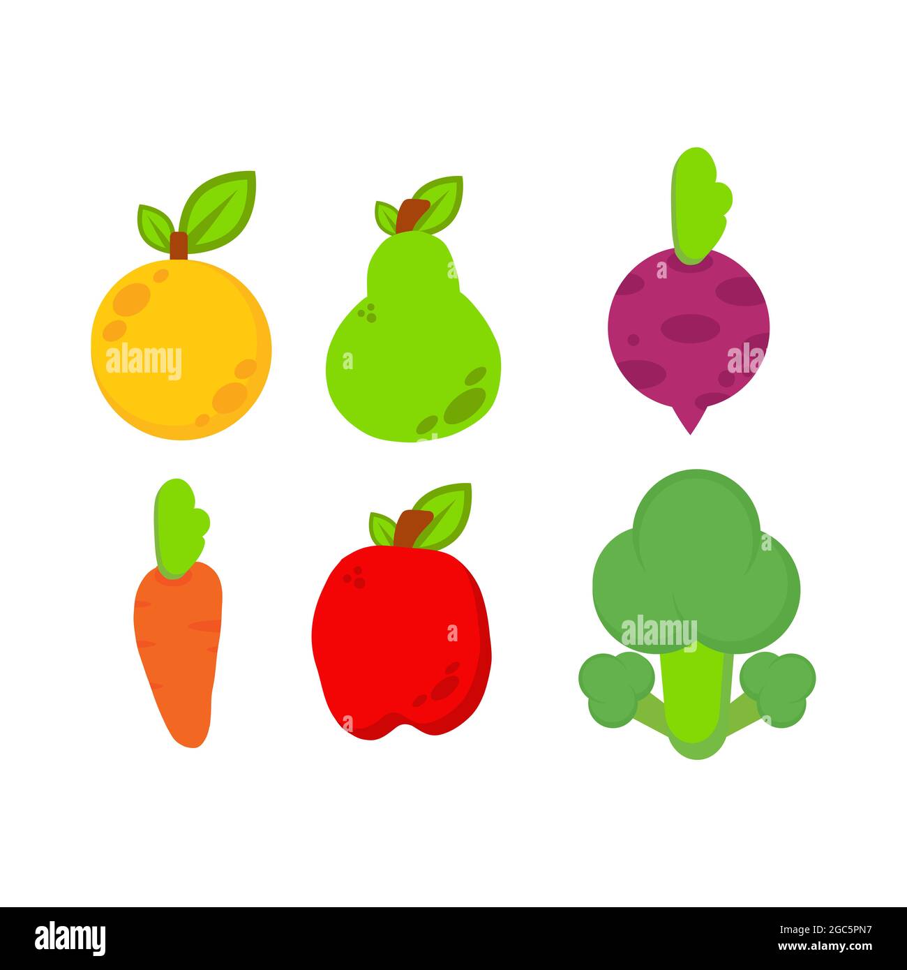 illustrazione delle verdure. giorno vegano del mondo, disegno sano dell'illustrazione dell'alimento. su sfondo bianco Foto Stock