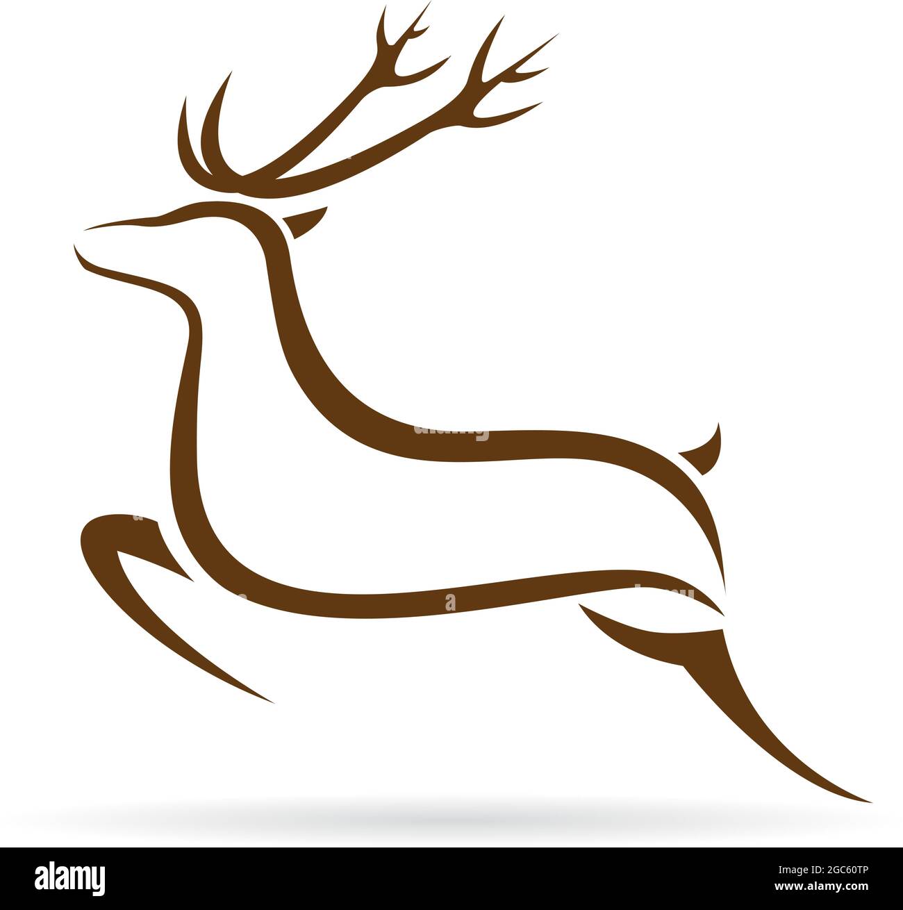 Illustrazione vettoriale del simbolo del cervo - tatuaggio Illustrazione Vettoriale