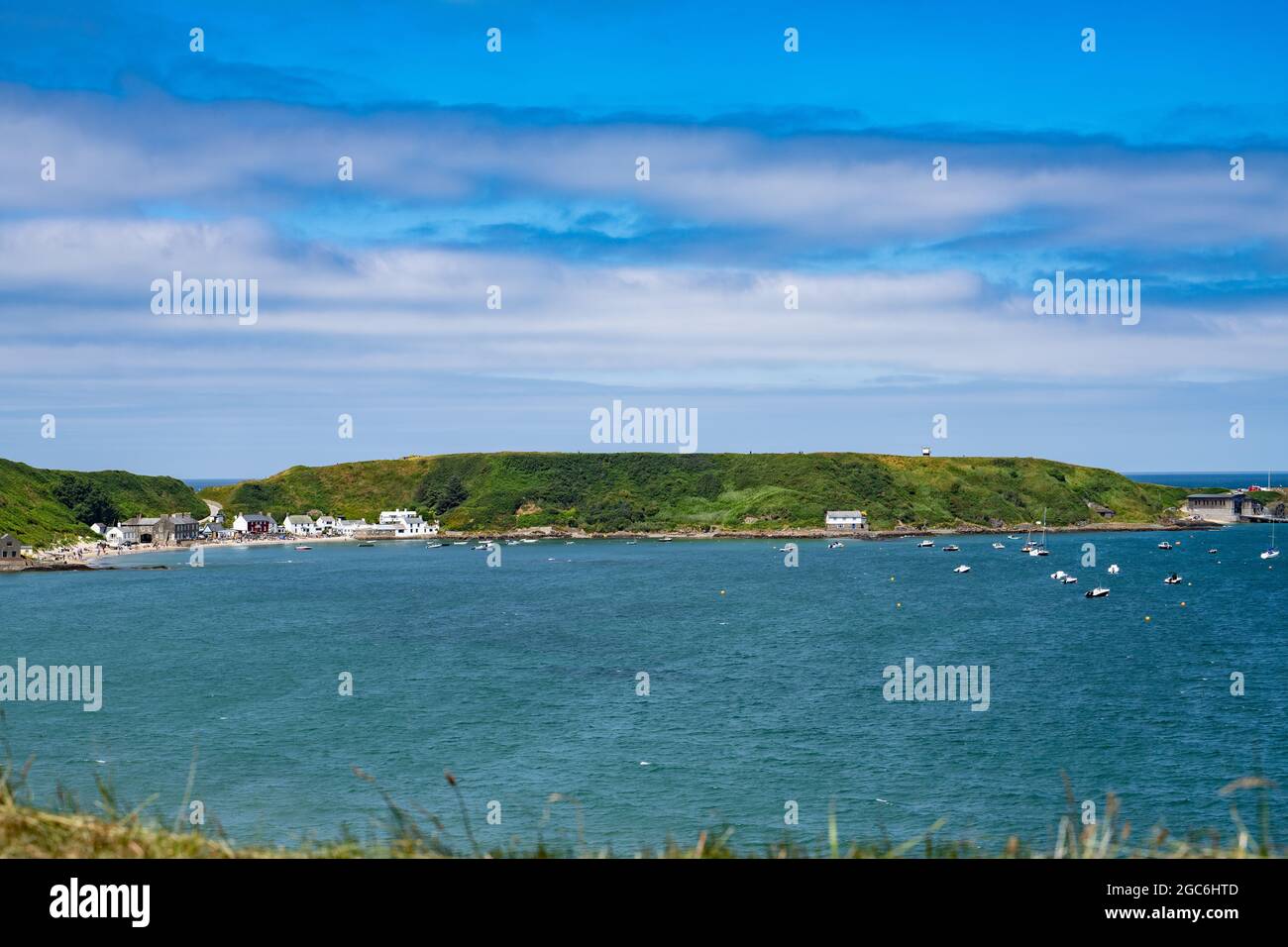 Costa di Porthdolllaen, da Morfa Nefyn. Foto Stock