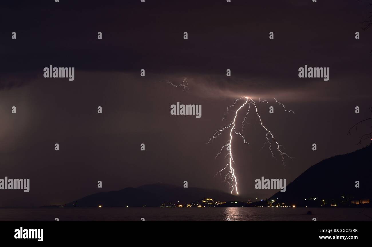 Tempesta di Tunder a Ohrid Foto Stock