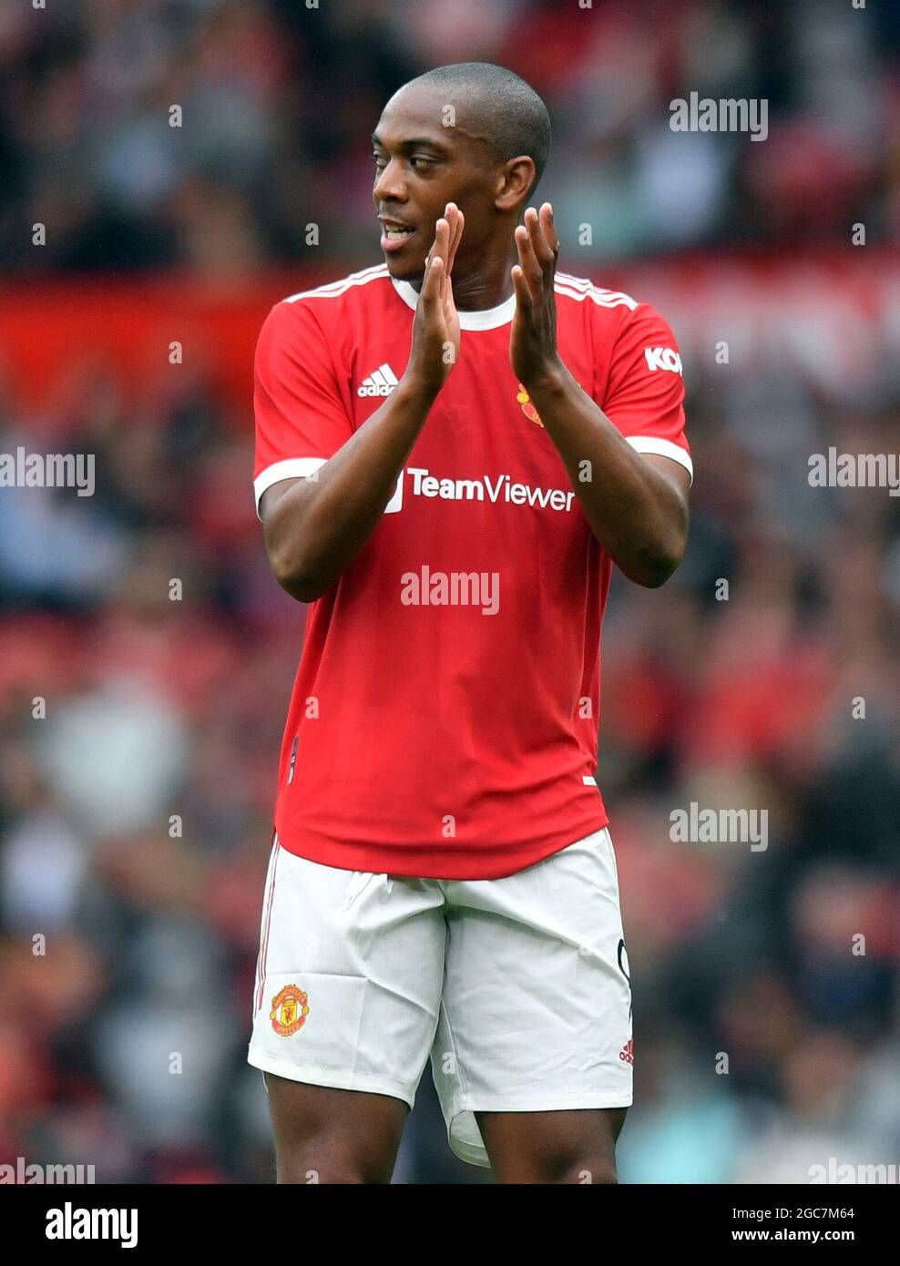 Anthony Martial di Manchester United durante la partita pre-stagione a Old Trafford, Manchester. Data immagine: Sabato 7 agosto 2021. Foto Stock